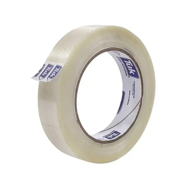 24 mm x 50 m - Cinta Flejadora Filamentada Reforzada Transparente (Tuk 196T)